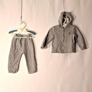 Like NewGap Baby 18-24M Reversible Teddy bear ears gray sweatsuit